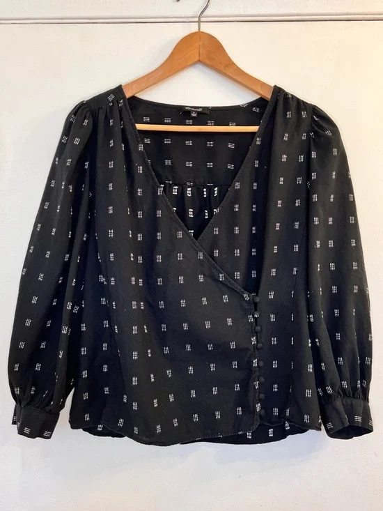 Madewell Wrap Blouse Size Small - Picture 2 of 5